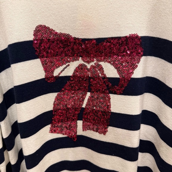 Kim Rogers Womens Intarsia Sweater Pink Sequin Bow Womans Plus 2X Casual Wear - Picture 4 of 11